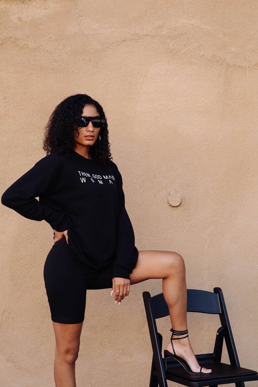 Then, God Made Woman Unisex Sweatshirt - Black