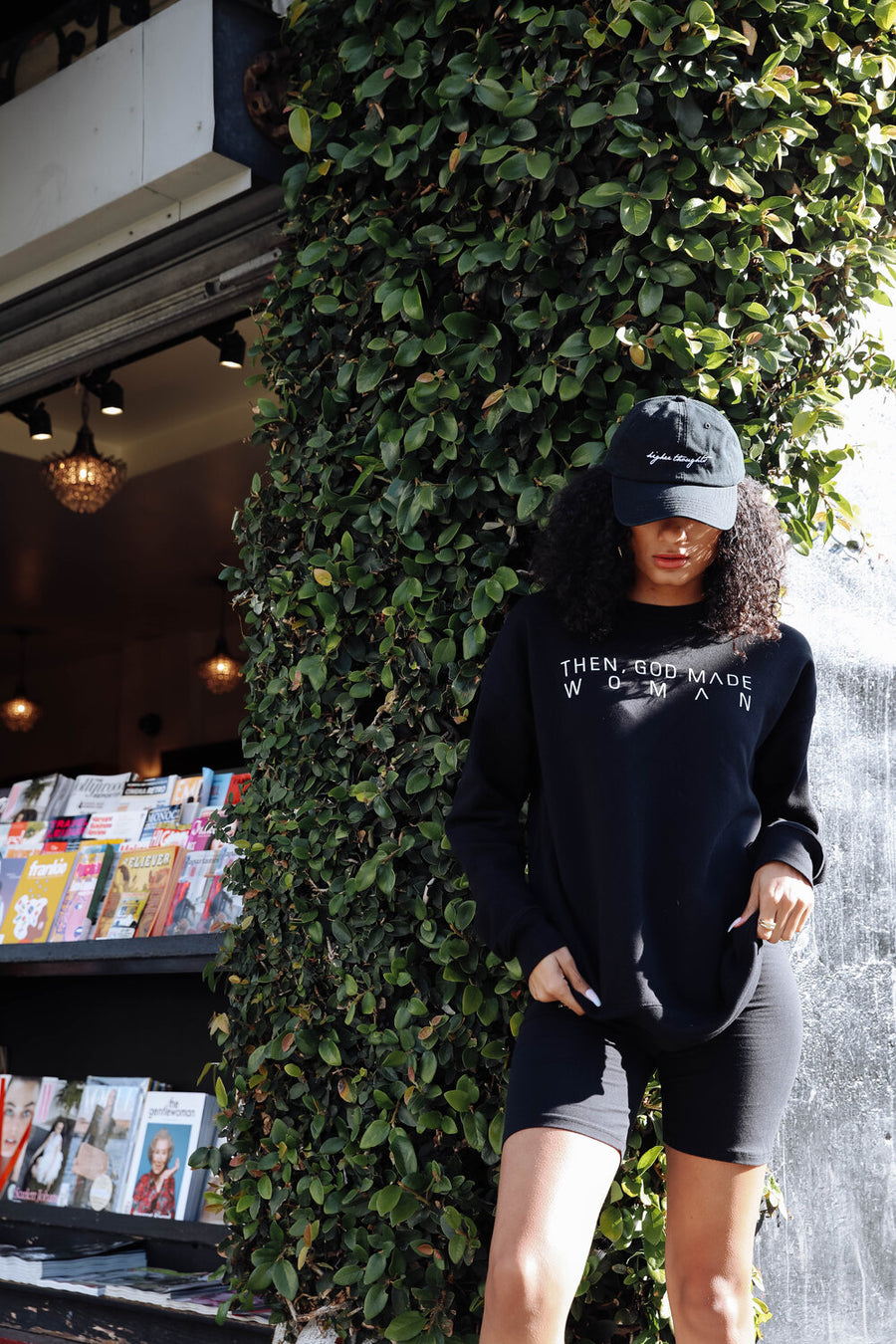 Then, God Made Woman Unisex Sweatshirt - Black