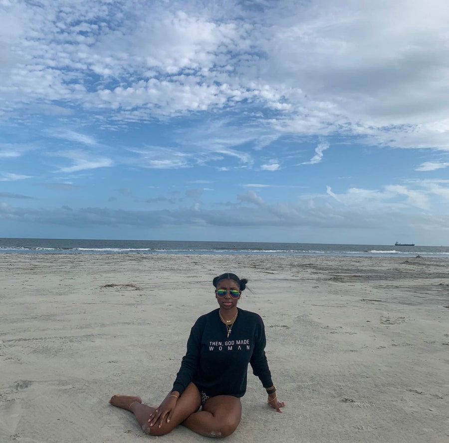 As Seen on Erica Campbell: Then, God Made Woman Unisex Sweatshirt (Only a Few Left)