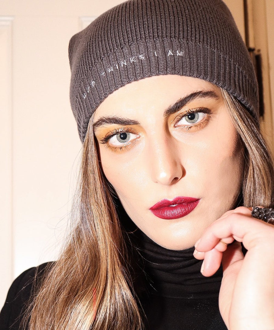 God Thinks I Am Organic Slouch Beanie