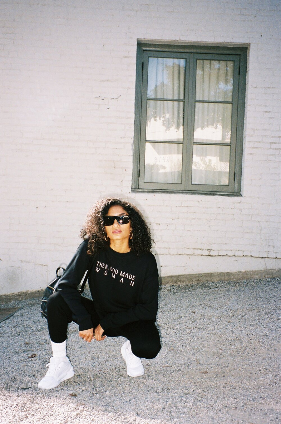 Then, God Made Woman Unisex Sweatshirt - Black